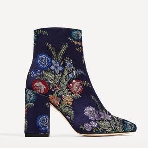 zara floral boots